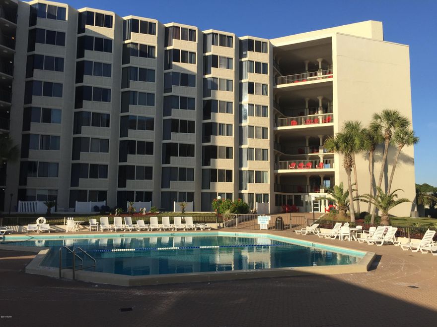 GULF FRONT CONDO UNDER $100K! THIS CONDO FACES THE BEACH (NOT ON BACK SIDE). FURNISHED AND  REMODELED. A/C WAS REPLACED IN 2014. NEWER KITCHEN CABINETS AND BATH VANITY. WALK-IN CLOSET. BUILT IN BOOKSHELVES. NO CONNECTING DOOR FOR MORE WALL SPACE. POPULAR COMPLEX NEAR SHOPPING AND RESTAURANTS. FITNESS ROOM AND COMMUNITY ROOM. BEACH FRONT POOL. CLOSE TO THE ELEVATOR.