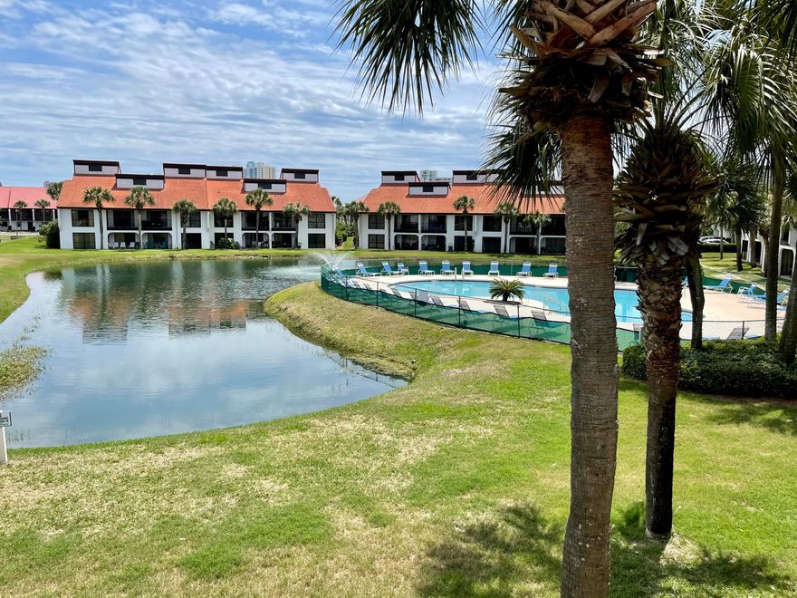 Second Floor Villa 2508 // Offered fully furnished so ready to earn rental income and pay for itself. Relax on the private covered Patio full of sunshine and coastal breezes. Just steps to the heated Villa Pool and a short walk or cart ride to the exclusive beachfront amenities - Beachside Pools, Hot Tubs, Sun Decks. Restaurant, Market, Pizza Shop, Poolside Bar. Golf Club Membership, Fitness Center, Tennis, Pickleball and Kids Club all included in HOA dues. Walkable to retail center, restaurants, bowling, arcade, skating, sports bar, shopping and entertainment.