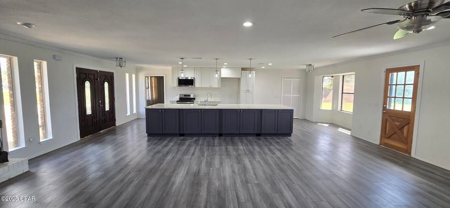 Welcome Home! This is a MUST SEE. Renovations were stopped JUST short of completion, but it is still move in ready! This would be a fantastic opportunity to move into your new dream home and apply your own finishing touches! Featuring new WIRING, PLUMBING, BATHROOMS, HVAC and ROOF, the ''big ticket items'' have already been taken care of! Walking in, you'll immediately notice a MASSIVE 15F x 4ft kitchen island separating the expansive living room from the kitchen area; allowing for maximum entertainment options. The quartz countertops will also ensure functionality without sacrificing style! Tons of flex space throughout the main floor will allow your imagination to run wild without running out of room for your guests and family. All bathrooms have been redone and no detail was overlooked. Semi frameless sliding shower doors, Quartz countertops, and upgraded fixtures adorn these well appointed baths. Once upstairs, you'll find a serene office space, complete with it's own full bath and storage closet! Sitting on over 1/2 an acre, you'll also have plenty of room (front yard and back) to enjoy the beautiful Florida weather. If you're looking for a recently remodeled home with TONS of space that will allow you to express your creativity in the finishing touches, you don't want to miss this one!
Agent to Agent Remarks: Call or Text listing agent for code to lockbox