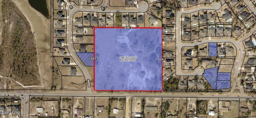 Entered for comps.  Vacant land parcel