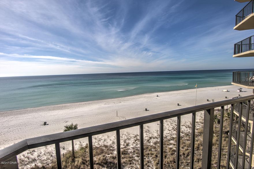 Sunbird Condominium is a beautiful gulf front condo located right off the amazingly redone Thomas Drive. This particular unit is an ''A'' floor plan which is the biggest floor plan in the building. This unit has tile throughout and some walls have been removed to give it that nice open feel everyone is looking for. Sunbird features 3 pools with 1 of them being heated, tennis courts, an exercise room, bar-b-que grills, and is one of the few condo's that is gated year round. Don't miss your opportunity to own one of the rare ''A'' floor plan units at the Sunbird.