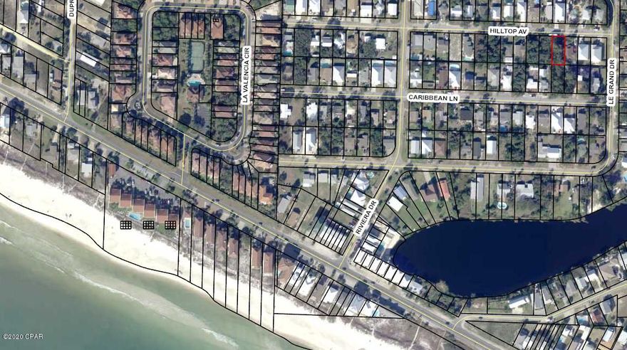 Amazing home site located in the midst of a very desirable Riviera Beach community.  This neighborhood is golf cart friendly with three public beach accesses.  It is also located between the popular Pier Park and the exclusive 30A areas.