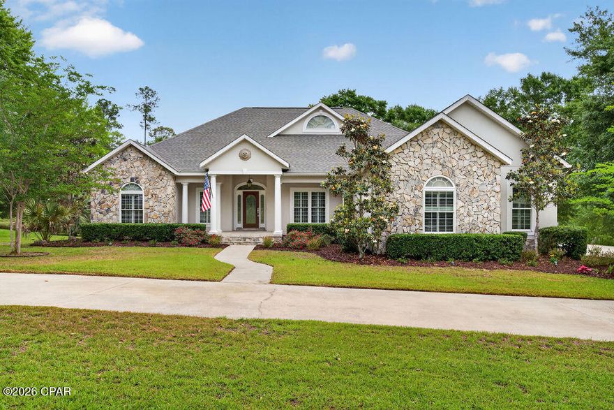Located in the sought-after Pine Bluff area, this beautifully maintained 4-bedroom, 3-bathroom stucco home offers a perfect combination of style, space, and thoughtful design. From the moment you step inside, you'll appreciate the inviting layout featuring a spacious living area that flows seamlessly into a formal dining space--ideal for both everyday living and entertaining.

The interior showcases a variety of upscale finishes, including tray ceilings, elegant wainscoting, granite countertops, hardwood flooring, and tile accents throughout. Every detail has been carefully selected to create a warm yet refined atmosphere.

Outdoors, the home continues to impress with a screened-in porch overlooking a sparkling in-ground pool, creating the perfect settLocated in the sought-after Pine Bluff area, this beautifully maintained 4-bedroom, 3-bathroom stucco home offers a perfect combination of style, space, and thoughtful design. Situated on one of the few lots in the neighborhood with desirable street-to-street access, the property features entrances from both sides--providing added convenience, flexibility, and enhanced accessibility.

From the moment you step inside, you'll appreciate the inviting layout featuring a spacious living area that flows seamlessly into a formal dining space--ideal for both everyday living and entertaining. The interior showcases a variety of upscale finishes, including tray ceilings, elegant wainscoting, granite countertops, hardwood flooring, and tile accents throughout, creating a warm yet refined atmosphere.

Step outside to enjoy your own private retreat, complete with a screened-in porch overlooking a sparkling in-ground pool. The pool area is enclosed with classic black wrought iron fencing, and a covered gazebo offers the perfect place to unwind or host guests. Completing the property is a 2-car detached garage, conveniently positioned at the rear and easily accessible thanks to the dual-entry lot. This home is a rare find, offering both luxury and functionality in one of the area's most desirable locations.ing for relaxing or hosting guests. The pool area is fully enclosed with black wrought iron fencing, and a covered gazebo adds an extra touch of charm and functionality. Completing the property is a convenient 2-car detached garage, tucked at the rear of the home for easy access. This property offers a wonderful opportunity to enjoy comfortable, well-appointed living in a highly desirable location.