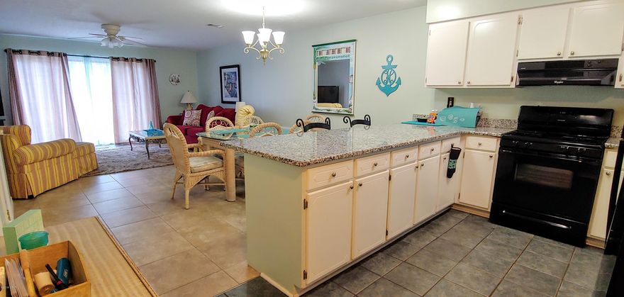 ''Glassback'' unit 2 Bedroom Townhouse with 2.5 Baths located in the Gated Resort. If you are looking for a PERFECT RENTAL in a Resort that is WALKING Distance to the BEACH... Here it is! The HOA Dues are only $450 a Quarter NOT a Month and that pays for your  Basic Cable Package, Termite Bond, Household Trash, some Pest Control, Mowing your Lawn, and Lots of Amenities. Speaking of Amenities, there are 11 Pools ''5 Heated'', Shuffleboard Courts, Tennis Courts ''2 Lighted'', an 18 hole Mini Golf Course, Conference Center, Fitness Room PLUS there is a Private Clubhouse with a Snackbar and a Pool directly on the Beach and its also ''Gated''!!! There is NO Extra Charge to use the amenities.  Age, SF, and Dimensions are approximate... please verify if important.