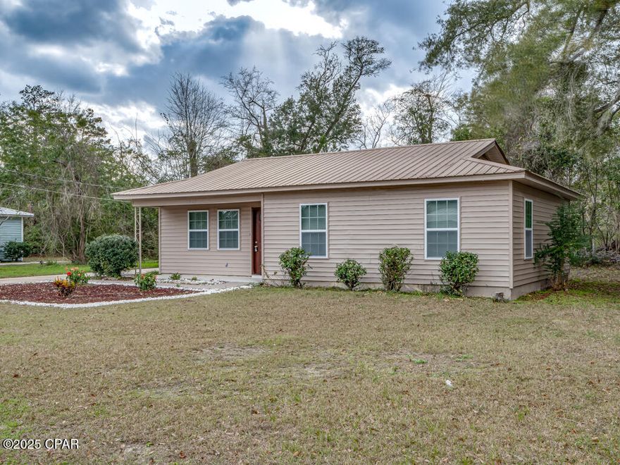 Nicely remodeled three bedroom one and a half bath home on a generous lot in the Chipola Village Community. Home features open floor plan with new flooring, paint, appliances, and inside laundry. Partially fenced yard with shed tops this one off. Make this your home today.