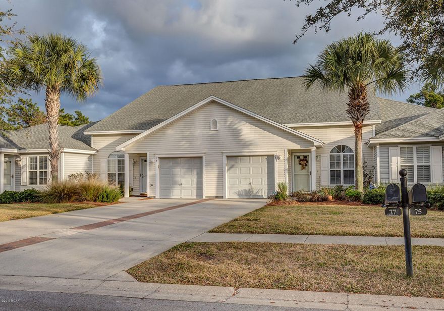 Welcome to Palmetto Trace, a family-friendly community in a fantastic location in Panama City Beach. Great large three bedroom town home features fresh coat of paint throughout, upgraded tile flooring for easy care in the living and dining area and also in master bedroom which is conveniently located on the ground floor. The kitchen features breakfast bar and includes all appliances. There are two bedrooms with a ''Jack-n-Jill'' bathroom on the second level as well as a loft area perfect for home office, children's play area, or a small home theater. You'll enjoy the views of the conservation area from the screen enclosed rear patio. That means no homes directly behind you! Exterior features attached garage and extra long driveway. Seller replaced inside A/C unit in the last 2 years and Water Heater i. October 2016. Palmetto Trace is less than a mile to Pier Park, Frank Brown Recreational Complex and the beach. In addition to the pools, Palmetto Trace has tree-line sidewalks, underground utilities and the HOA takes care of the lawn, annual unit pressure washing and a termite inspection. Fantastic Buy and Location! Buyer to pay .5% of Purchase Price to St. Joe Community Foundation Fee. 'Age, Square Footage, lot and room sizes approx, if important please verify.