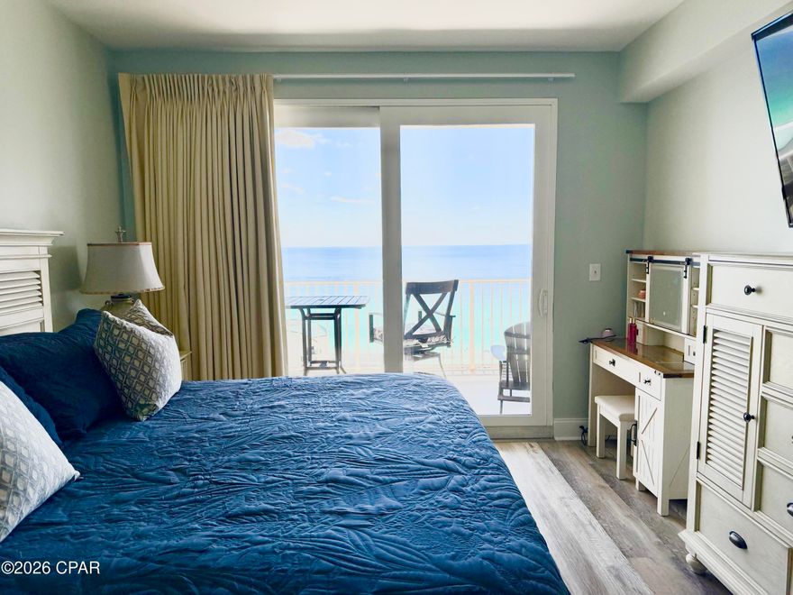 THE BEST GULF VIEW AT LAKETOWN WHARF 

Welcome to Laketown Wharf Beauitiful 1925!  
Breathtaking Gulf views, modern elegance, and unparalleled amenities come together in this stunning top-floor condo. Featuring two spacious bedrooms, two full bathrooms, and a bunk room, this penthouse retreat offers elevated beachfront living in the heart of Panama City Beach.

LUXURIOUS INTERIOR & THOUGHTFUL DESIGN

Step into a beautifully designed open-concept living space. From your private balcony, experience unmatched panoramic views of the sugar-white sand beaches and emerald waters of the Gulf of Mexico.

The gourmet kitchen boasts stainless steel appliances, granite countertops, ample cabinetry, and a breakfast bar, making it perfect for both entertaining and everyday living. The living and dining areas flow seamlessly, offering a bright and inviting atmosphere.

The primary suite is a true oasis, featuring a king-size bedroom with direct Gulf views, a spa-like ensuite bathroom with a soaking tub and walk-in shower, and a large walk-in closet. The second bedroom is equally spacious, providing guests or family members with a relaxing retreat.

The bunk room offers additional sleeping space, making this condo perfect for families or vacation rentals. A second full bathroom ensures comfort and convenience for all.

New A/C 2021
New Water Heater 2020
New Supply Pump 2021
Replaced PRV Valve 2021
New Washer
New Dryer
New Kitchen Appliances
New Cabinets and Granit in Kitchen
Master and Guest Bathrooms Professionally Renovated including Cabinets and Granite 
New Furniture in Master Bedroom and Den
New Balcony Furniture
Freshly Painted
New Lighting put in Hall and Kitchen
Renovated bunk room to include Full Size Murphy Bed and Extra Storage Cabinets
Newly renovated bathooms

PREMIER RESORT-STYLE AMENITIES AT LAKETOWN WHARF

Laketown Wharf is Panama City Beach's premier resort, offering an extensive array of luxury amenities to enhance your coastal lifestyle:

✔️ Five Spectacular Pools - Choose from a lagoon-style pool, a rooftop pool with stunning views, a zero-entry children's pool, a seasonally heated pool, or an exclusive adults-only pool for ultimate relaxation.

✔️ Two Hot Tubs - Perfect for unwinding after a day at the beach.

✔️ Private Beach Access - Just steps away, enjoy deeded access to the Gulf of Mexico's pristine shoreline.

✔️ State-of-the-Art Fitness Center - Featuring cardio equipment, free weights, and strength-training machines, all overlooking the resort's lake.

✔️ Scenic Boardwalk & Nightly Light Show - Stroll along the 52,000-square-foot boardwalk surrounding the resort's private lake, and enjoy the spectacular dancing fountain & light show every evening.

✔️ 810 Billiards & Bowling - A premier bowling and entertainment venue offering billiards, arcade games, a full-service bar, and gourmet food--all within the resort!

✔️ On-Site Dining & Shopping - Enjoy a variety of restaurants, cafes, and market shops, including:
 • The Wharf Seafood Buffet - Fresh seafood and Southern classics.
 • Juan Taco - Authentic, flavorful Mexican cuisine.
 • Lorrie Morgan's Spicy Hot Chicken Coop - Nashville-style hot chicken with a Southern twist.
 • The Candymaker - Handmade fudge, pralines, and nostalgic treats.
 • Sunshine Bar & Grill - A poolside tiki bar offering tropical drinks and casual bites.
 • Laketown Market - A convenient stop for essentials, snacks, and refreshments.

✔️ Covered Parking & 24/7 Security - Enjoy secure, gated access and round-the-clock security throughout the resort.

AN UNMATCHED OPPORTUNITY - PERFECT FOR INVESTORS OR SECOND HOMEOWNERS!

Whether you're looking for a luxurious beachfront escape or a high-performing short-term rental, this Laketown Wharf is an exceptional condo.
