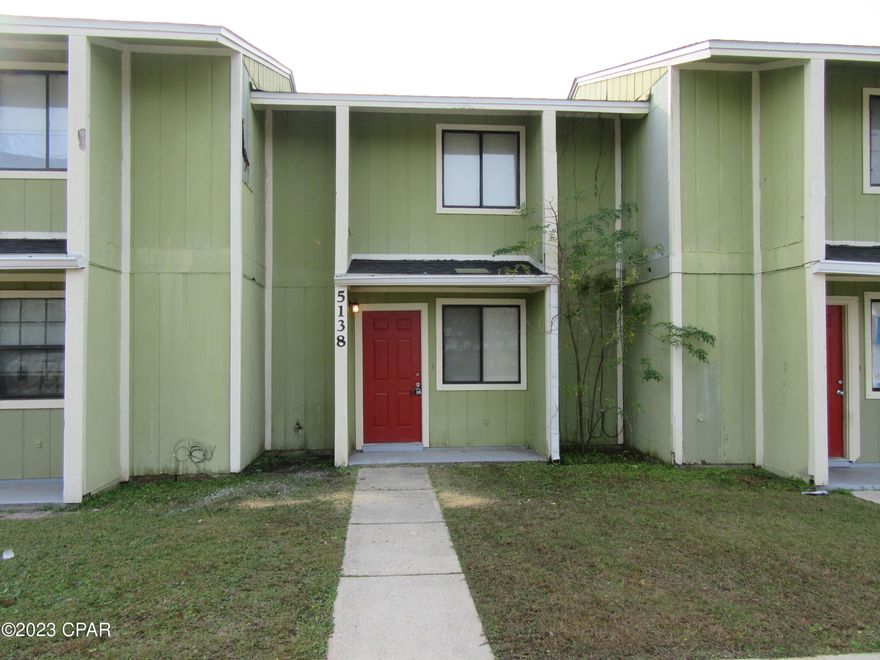 2 bedroom 1.5 bath townhouse within minutes of Tyndall AFB, shopping, dining, and schools. This town home features a laundry room, breakfast bar, half bath downstairs. All property sizes and ages are approximate, please measure and/or verify if important. School assignments are subject to change, please check with Bay County for most accurate information. Deposit is the same as one month's rent. Pets allowed with owner approval and a $300 NON-REFUNDABLE pet fee applies per pet. Breed restrictions apply.