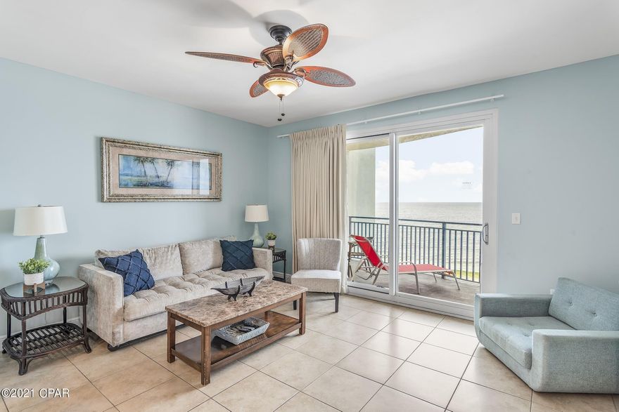 Walking Distance To Pier Park!!! This Fully Furnished Residence Features 1 Bedroom ~ Plus Bunk, 2 Full Baths, 9ft Ceilings, Granite Countertops, Fully Applianced Kitchen with Breakfast Bar, Dining Room, Living Room, Large Terrace with Your Own Private Grill & Magnificent Views is Accessible Off the Living Room, Complete Electronics Package with Flat Screen Televisions & DVD's, and Can Easily Accommodate 6 People. Upgraded Tile Floors Through Out. World-Class Amenities Include: State-of-the-Art Fitness Center, Wine Bar, 2,000 sq.ft. Heated Tropical Pool & Whirlpool Spa, Poolside Umbrella & Beach Chair Service, Community Activity Room, Parking, and So Much More! All This Located Only Steps Away from Pier Park & Short Drive to the Airport.