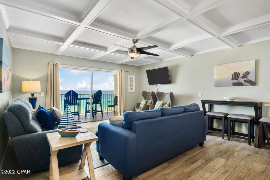 Much Desired, 5-STAR Rental! This turnkey, rental ready unit comes fully furnished and comfortably sleeps 6 with bunks in the hallway. Remodeled in 2021 featuring tile flooring, granite countertops, updated light fixtures, stainless-steel appliances, and beautiful tile shower. Centrally located on the 10th floor, providing breath-taking ocean views. This resort has everything one could ask for including two large pools (1 heated), two hot tubs, kiddie pool, tennis courts, basketball court, BBQ area w/ grills, fitness center, poolside tiki bar, and Bikini Bob's restaurant. Property is conveniently located near dining, amusement rides and attractions, golf, and much more.