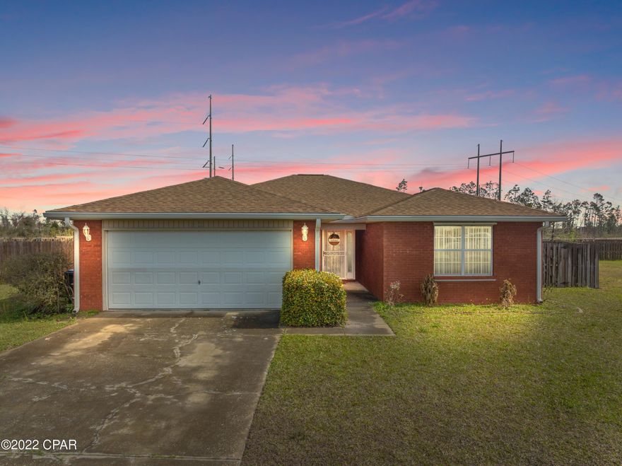 Welcome to  Brentwood! This adorable three-bedroom, two-bathroom brick home is nestled on a large lot at the end of a cul-de-sac.  The home has all new stainless-steel appliances in the kitchen, new carpet has recently been installed in the bedrooms, and the entire home has been freshly painted.  The master bedroom is oversized and contains a large walk-in closet as well as an en suite master bathroom which features a double vanity.  The home is equipped with hurricane shutters and also features a privacy fenced backyard, screened-in porch and storage shed.  A new roof with 30-year dimensional shingles was installed in December of 2018.  This is the perfect home for the homebuyer looking for privacy yet in a friendly, manicured neighborhood! The home is located in Flood Zone ''X'' which does not require flood insurance.  There is also no HOA fees. Schedule your private viewing today.