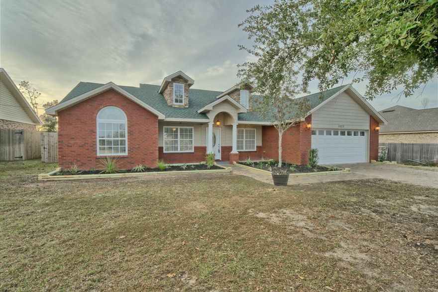 Pool home with 4 bedrooms, 2 baths with a half acre lot! Features found in this home are as follows: Greatly desired split floor plan, a great room with a fireplace and wood floors. Formal dining room, and a separate breakfast nook with a built in bench just off of the kitchen.  Kitchen has lots of wood cabinets, stainless appliances and a nice sized pantry. Master bedroom is large and has its own ensuite.  There are two separate closets, his and hers, double vanity's, and a separate shower and soaker tub.  Other 3 additional bedrooms are good sized and have a full bath between them.  When you walk out back there is a covered patio with lots of room to entertain. The backyard is large enough to add a workshop or she-shed, you can make it your own. Come view this home, too good to pass up!