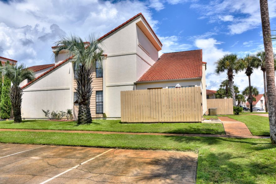 Own a slice of paradise in the gated resort of Horizon South! Location is everything and this one is perfect just around the corner to the south pool and so close to the beach. Corner location with enclosed patio complete with grill and table for outdoor dining. Kitchen, roomy living area, bedroom and bathroom all located downstairs. Upstairs is the loft bedroom with find two queen beds, full bathroom and a walk in closet. A pass thru window overlooks the downstairs area. Horizon South is a popular gated resort community located in the west end of Panama City Beach (less than a mile from Pier Park) with 4 pools, hot tub, tennis courts, shuffle board, mini golf, exercise room and deeded beach access to the Gulf of Mexico. Measurements are approximate and should be verified if important.