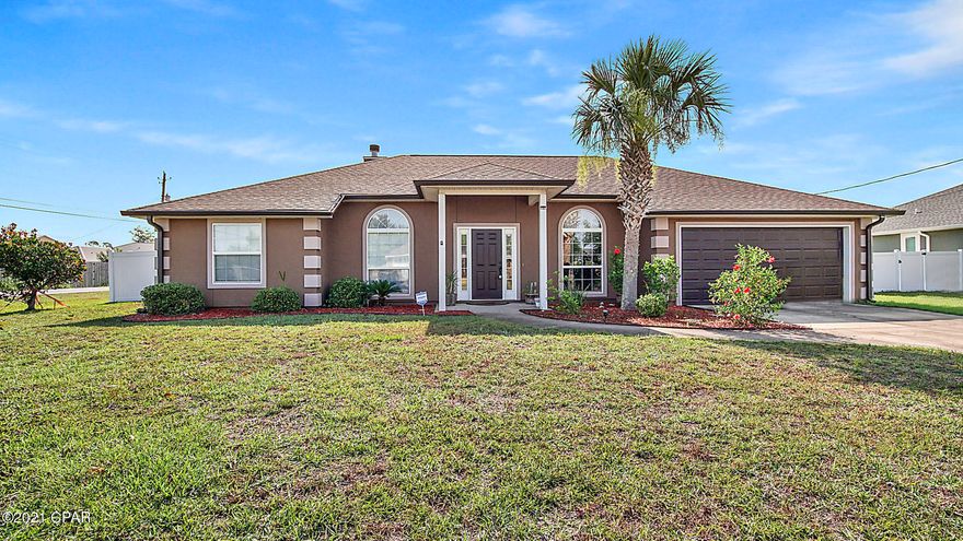 'CURRENTLY UNDER CONTRACT, SELLER ACCEPTING BACKUP OFFERS'Welcome to 1401 Rhode Island Ave! This 4bd/2bth POOL home is located in the city of Lynn Haven. This well maintained home offers several new updates to include new tile plank flooring in the dining/kitchen areas and brand new carpet in the living room and master bedroom. This home features a dedicated dining room or could easily be utilized as an office or play area. Open concept flooplan with the eat-in kitchen opening to the spacious livingroom, complete with wood-burning fireplace and beautiful crown molding. The kitchen offers plenty of cabinetry and pantry storage; kitchen appliances to convey. Split floorplan showcases the Master bedroom just off the kitchen, with plenty of natural lighting. Large master bath ensuite includes garden tub, seperate shower and walk-in closet. Just off the living room are 3 additional bedrooms plus hallbath, leaving plenty of room for family or guests. Step out to the expansive back patio, which features in-ground saltwater pool and completely screened in patio, making it the prime location for pool parties and cookouts this summer. Large, fully fenced backyard offers more opportunity for outdoor enjoyment which also includes addtional storage with the yard shed. Additional updates include: new roof, new gutters, new fencing, new painted exterior to name a few. Don't miss your chance to preview this great home today! **All sizes/measurements are approx; please verify if important**