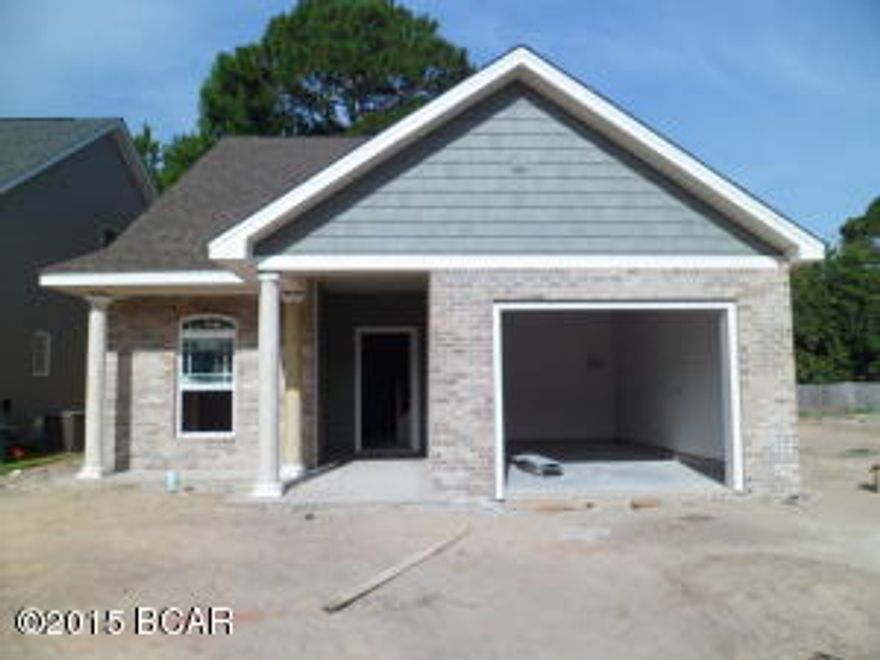 Hidden Lagoon is only 4 miles from the Hathaway Bridge and just around the corner from the white sandy beach and emerald green waters of Panama City Beach. This is a 5 bedroom 3 full bath home currently under construction. A charming craftsman home with 4 bedrooms upstairs plus 2 full baths. One of the upstairs bedrooms can be easily used as an office/playroom/media room. The master bedroom and bath are downstairs along with a partial open floor plan, large living room and separate dining area. The kitchen will feature granite counter tops, stainless appliances and custom cabinets. This is a cozy neighborhood on a dead-end street with not many homes, a pool, community room, street lights and very low association fees. Hidden Lagoon is close to great shopping, restaurants, and