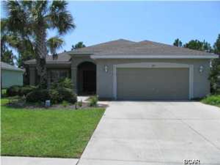 3 bedroom 2 bath home that offers an office and a dining with a 2 car garage and a screened patio. Total Square footage 2969 with patio and porch This home also has a sprinkler system- lawn care is included.- tenant will be responsible for water. Community Pool.