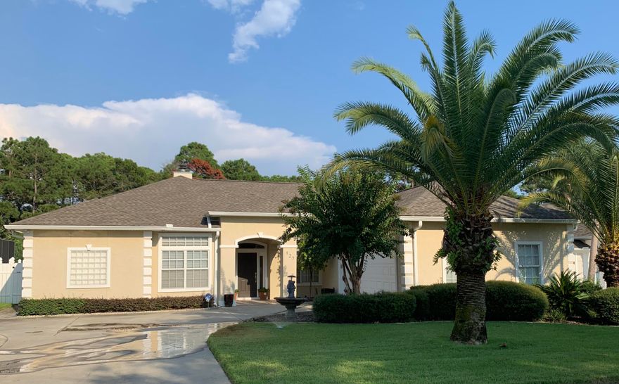The grass is like plush carpet. The AMAZING palm trees add beauty to the gorgeous curb appeal. The pool was recently resurfaced and is the perfect private place to enjoy the warm sunshine and escape the humidity. The screened porch is a great area to lounge or to read a book. An interior spot that is sure to be the favorite is the beautifully remodeled kitchen---Or maybe it could be the oversized attached garage! All on one level and very close to the beach, this home will afford you the ultimate location with the Gulf and the ''sugar'' sands less than a mile away. Walk the dog or ride in a golf cart, but you will enjoy saying you live in POPULAR Summer Breeze- 10 foot ceilings, a new master shower and a

few minutes drive to popular Pier Park is all that is needed to be said.