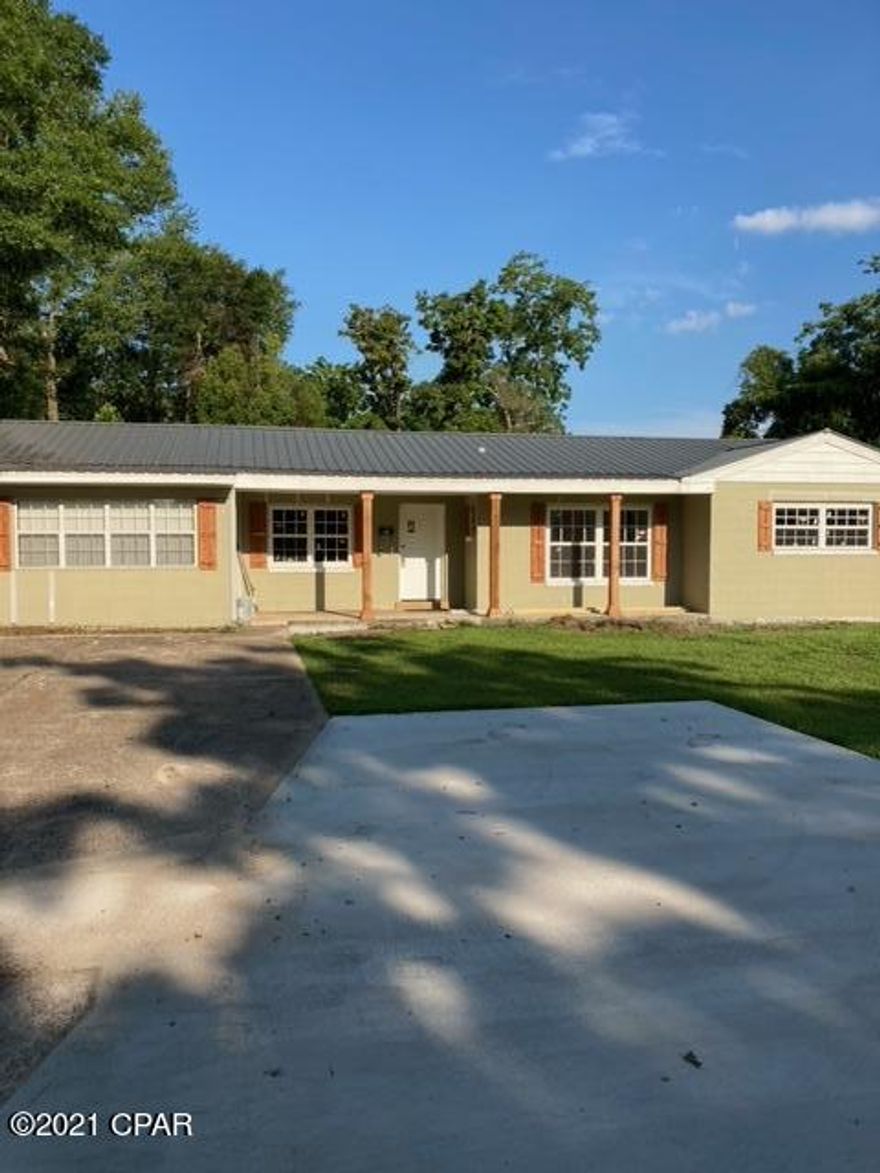 Complete remodel. includes new wiring, plumbing, and kitchen. New cabinets, appliances, granite counter tops, lighting and ceiling fans. New LVP flooring, new windows and doors. All this and a large lot.