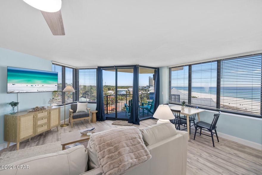 Is there a 1 bed Gulf front condo in Panama City Beach with strong rental performance, unobstructed east views and recent updates at this price? This D floorplan at Sunbird Beach Resort offers 618 square feet one bedroom, one bath and a prime east tower position with views stretching toward St. Andrews State Park. Welcome to coastal living in the heart of Panama City Beach where this self managed unit produced impressive first year income outperforming many neighboring units.
Inside the renovated interior blends modern updates with relaxed beach style. The open kitchen features quartz countertops, updated white cabinetry, stainless appliances, a deep single bowl sink and a breakfast bar designed for gathering.
The private bedroom connects directly to a beautifully updated bath featuring an exquisitely tiled stand up shower with glass doors and a stylish vanity. The open living area also offers a second entrance into the bathroom creating functional flow for guests and owners. A separate owner's closet located in the hallway and shared with two other units provides convenient additional storage.
Large living area windows frame amazing Gulf views and fill the space with natural light creating the perfect backdrop for relaxing or entertaining after a day on the beach.
Sunbird is a gated community with freshly painted pillared fencing refreshed buildings completed repairs newly painted parking areas updated landscaping and decorative water fountains at each tower. Amenities include three pools with the west pool heated composite sun decking gas grills a fitness center with upgraded equipment a nearly new pickleball and tennis court and three private beach walkways. Located within walking distance to popular restaurants beach bars and the soon to open Tootsies this 1 bed Gulf front condo at Sunbird is ideal as a primary residence second home or investment property with short term rental potential.
Among current listings in the complex this is the only unit available in this east facing stack a strong indicator of long term owner satisfaction. If you are searching for a 1 bed Gulf front condo in Panama City Beach with proven income and premier positioning this opportunity stands out.