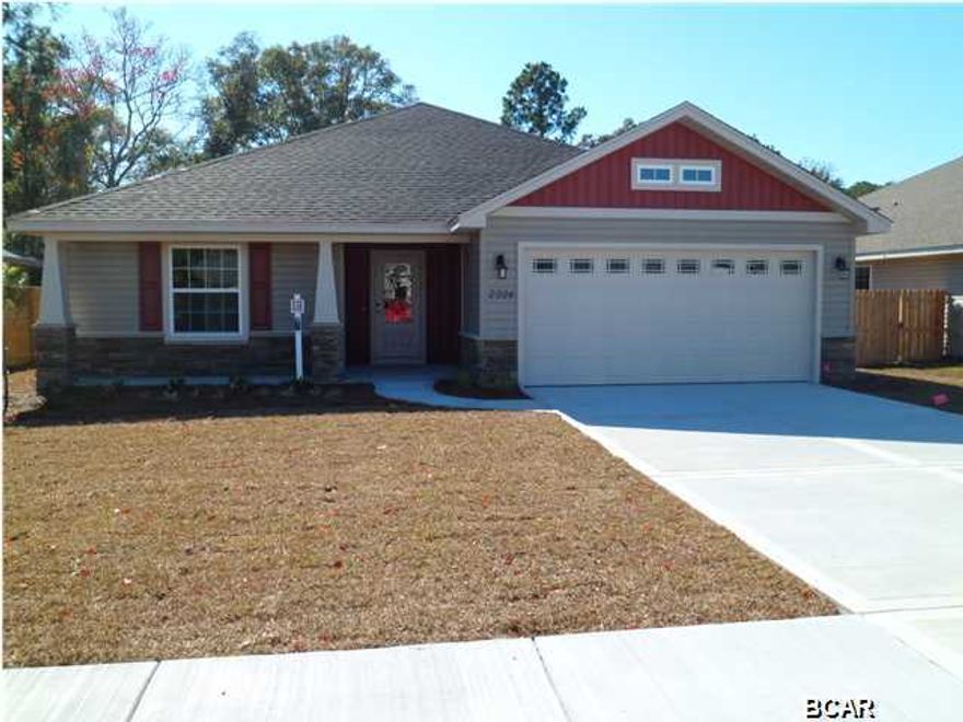 MOVE INTO A BRAND NEW HOME FOR THE HOLIDAYS! THE HOME IS COMPLETE AND READY FOR A FAMILY! This is a GREAT PRICE FOR A TRUE 4 bedroom 2 bath home with over 1600 square feet UNDER 200K in a nice neighborhood! This subdivision is centrally located and close to everything and features sidewalks and street lights and has very low homeowner's association fees. The home will have a split floor plan , raised ceilings, and carpet and tile throughout. There will be a 2-car garage and sprinkler system. Kitchen has stainless appliances, breakfast nook and custom cabinetry. There is a separate dining area and large laundry room. Cedar's Crossing is just 15-20 minutes to Tyndall Air Force Base and close to great shopping, schools and entertainment. Grab this one today...there are not many 4