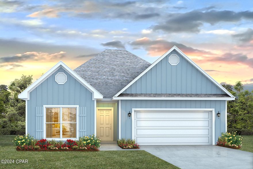 Construction is complete on this Kennedy floor plan at 552 Vermillion Circle, located in the beautiful new home community of Windmark Beach in Port St. Joe, Florida. This Kennedy floor plan is situated on an interior lot and features 4-bedrooms, 3-bathrooms and an open concept living space. When you enter this beautiful home, you will notice beautiful granite countertops with undermount sinks in the kitchen and all bathrooms, 5 panel wood doors, engineered vinyl plank flooring throughout the entire home and 9-foot ceilings throughout.  This unique floor plan features a mother-in-law suite complete with its own entrance, kitchen, bedroom, bathroom, heating and cooling and laundry area. This is perfect for having family in town, or possibly having a roommate in this cozy community. Windmark Beach is a tranquil community where one can enjoy the natural settings with boardwalks, walking paths, bike trails, and deeded beach access.  Windmark Beach also offers residents numerous luxury amenities and features including a community pool, a gym, restaurants, packaging store/bar, beach equipment rentals, roving security, community fire pit, local shopping, and a versatile community center. Homes are subject to prior sale or rent. Home and community information, association fees (if any), included features, terms, availability and amenities, are subject to change at any time without notice or obligation. Drawings, pictures, photographs, videos, square footages, floor plans, elevations, features, colors and sizes are for illustration purposes only and will vary from the homes as built. Landscaping and furnishings may be decorator items not included in the purchase price and may not be available.