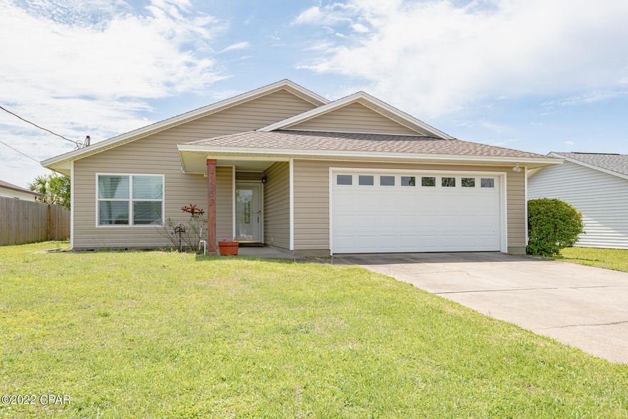 'CURRENTLY UNDER CONTRACT, SELLER ACCEPTING BACKUP OFFERS' Remodeled in 2019, this wonderful 3 bedroom 2 bath home with huge fenced back yard is conveniently close to Tyndall AFB.  Featuring an open floor plan, the living room and dining rooms offer open spaces with vaulted ceilings and a huge kitchen with abundant storage and counter space.  2019 remodel includes new windows, roof, water heater and LVP flooring along with updated bathrooms featuring tile and granite, this home is move in ready!  Easy care vinyl siding and two car garage along with back yard open patio is perfect for barbeques, entertaining and running room for pets!  Large yard shed for all the yard equipment and extra storage! This home will not last long.