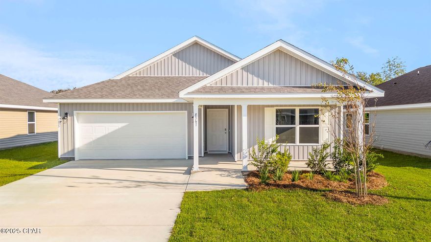 Welcome to the Lakeside, a new home floor plan at Park Place in Panama City, Florida. The Lakeside is a thoughtfully designed one-story home with a large open floor plan. This 5 bedroom, 3 bath home has 2,043 square feet of spacious, comfortable living.

Inside the Lakeside you will see 8' ceilings throughout, engineered vinyl plank flooring throughout the main areas of the home, and soft carpet in the bedrooms. Elegant quartz countertops and white cabinetry in the kitchen and bathrooms make a stylish addition to the home. A spacious open living room, kitchen, and dining room make hosting your friends and family easy. The kitchen has a center island that is perfect for serving meals and the stainless-steel appliances include smooth top range, microwave, and dishwasher. The primary bedroom has a spacious bathroom and features a double vanity and a walk-in shower. A walk-in closet with ventilated shelving is also located in the bathroom, giving you more room in the primary bedroom. The guest bathrooms feature a single vanity and a shower and tub combo.

On the exterior of the home, you will see durable vinyl siding on all sides as well as dimensional shingles with a 30-year warranty, and more. The large covered front porch is the perfect size for enjoying your morning coffee or reading your favorite book on your covered rear patio.

Our Park Place community features underground utilities making it less susceptible to damage from severe weather leading to fewer outages and more reliable service. Residents of Park Place can enjoy exclusive access an amenity center complete with a pool and playground for all to enjoy.

Park Place is Less than 10 miles to Tyndall Air Force Base, making it our closest neighborhood to the base. It is located only 18 miles to the beautiful white sand beaches of Panama City Beach and 10 miles to the business and shopping district of Panama City, 23rd Street and Historical Panama City. Park Place is close to great schools in the area and only 23 miles from the quiet, well visited Mexico Beach, Florida.

Discover why the Lakeside is the perfect new home for you. Contact us today to find your new home at Park Place!
