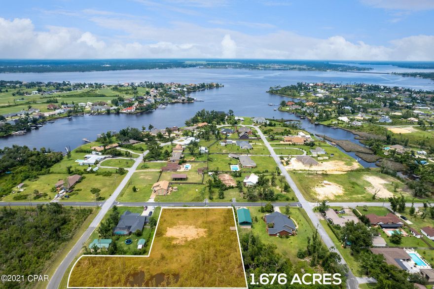 Call your builder this lot is for you! Over 1.5 acre parcel with small pond in beautiful College Point. Lot has been cleared and per the seller, can be divided. Well and septic remain on property. Enjoy privacy and peace and quiet plus in town convenience, great schools and an easy commute to Tyndall Air Force Base or Navy Base!