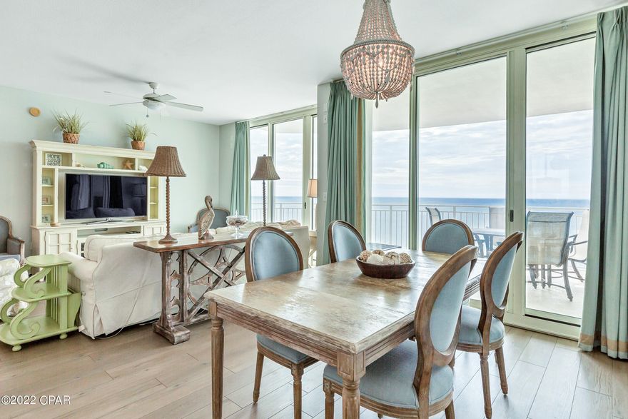 CURRENTLY UNDER CONTRACT, SELLER WILL CONSIDER BACKUP OFFERS The 3BR condos in this stack at Aqua are larger than most featuring a large, open living space and TWO GULF FRONT BEDROOMS. This beautiful unit is offered fully-furnished and ready to rent with new flooring throughout.  Aqua continues to be one of the premiere projects in Panama City Beach due in large part to its close proximity to Pier Park, but also because of the fantastic amenities. Aqua features two gulf front pools (one is indoor/outdoor and heated, a gulf front fitness center, a large spa, gulf front snack bar, community room and even gulf front grills.  You must have a current electronic code to access the parking garage, the building itself and even all the amenities.