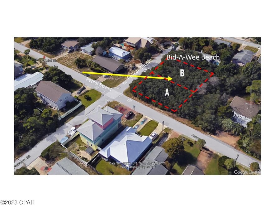 Substantial price reduction! Build your custom dream home on this premium, wooded, corner lot only 3 blocks from your private, gated beach access! Bid-A-Wee Beach, now a Florida Heritage site, is located in Panama City Beach, Florida adjacent to the new Margaritaville Beach Cottage Resort    community. Enjoy the beautiful emerald coast beach life with no mandatory HOA fees. This lot is located on the only cross street in Bid-a-Wee that doesn't go directly through the neighborhood, so traffic is very limited. Adjacent 50' x 100' lot is also available at $250,000.