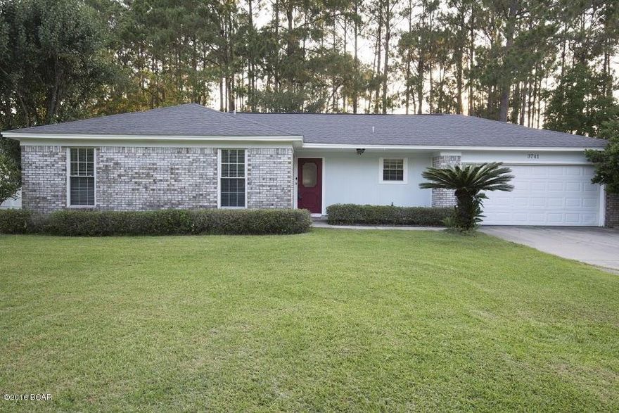 Adorable 3/2 in Greentree Heights....one of Lynn Haven's best kept secrets. Neighborhood is small enough that you can know your neighbors. Located in between Hawks Landing and Camryn's Crossing, Greentree Heights is in the coveted Mowat/Mosley school zone. Located near the end of a cul de sac, the neighborhood gets minimal traffic, which allows children to safely ride their bikes down the street.  The loop of the two cul de sacs and 37th Plaza is approximately a half mile loop, making a convenient walking or running route.  The lot behind the house is a patch of undeveloped forest which eliminates noise from East Avenue, adds a little more privacy, and adds habitat for birds and bunnies and such. Sizes and measurements are approximate. If important, please verify.