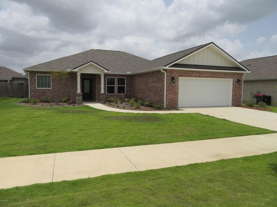Beautiful 4/2 in just opened Cedar Park subdivision offering easy access to greater Panama City, Panama City Beach, shopping, dining, schools and TAFB! All brick home offers great room with 10 ft ceilings, formal dining room, kitchen with island, solid surface counters, and stainless appliances, master suite with tray ceiling, double vanity, separate shower and tub, walk-in closet. Other interior features include tile flooring, fireplace, recessed lighting, custom cabinetry, and ceiling fans.Exterior includes brick siding, 2 car garage, covered porch, and sprinkler system. Cedar Park features landscaped entrance,underground utilities, custom street lighting, and sidewalks with a park area and pavilion-All listing info should be verified.All property sizes and ages are approximate, please m easure and/or verify if important. School assignments are subject to change, please check with Bay County for most accurate information. Deposit is the same as one month's rent. Pets allowed with owner approval and a $250.00 NON-REFUNDABLE pet fee applies per pet. Breed restrictions apply. C21 Commander Realty, Inc. will NOT be responsible for any pet related damages, odors nor flea treatments.
