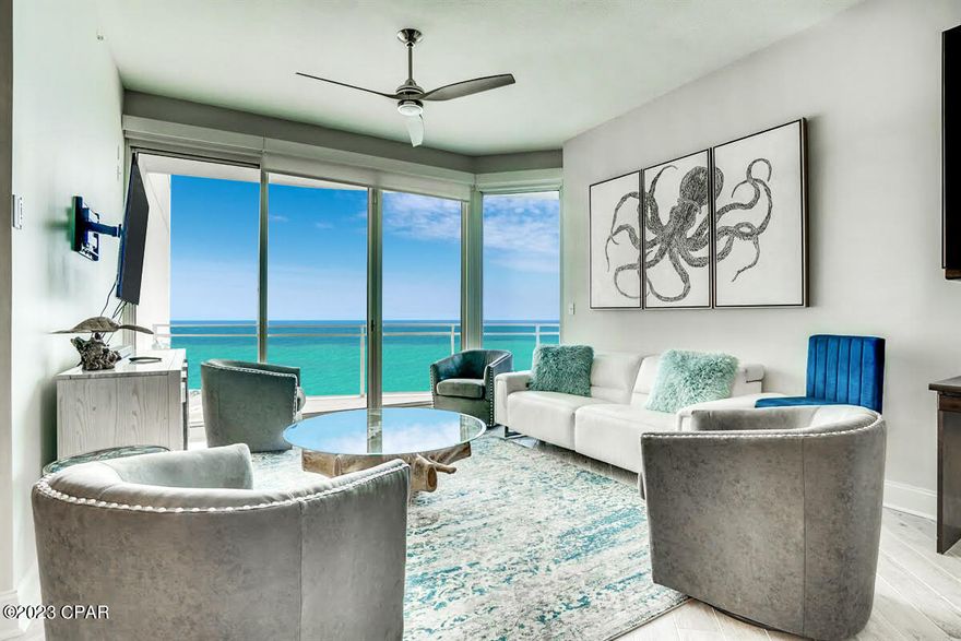 AQUA 2311 Penthouse with the most Stellar, Breathtakingly Beautiful views in all of PCB! 
Largest Aqua 2 BR w/ Unobstructed and Priceless Balcony views! AQUA 2311 Penthouse is one of the highest in demand across the Gulf Coast!   Primary Luxury King Suite has direct access to the large wrap-around balcony with the most spectacular views of the Sparkling Blue-Green Ocean on the Emerald Coastline, King Guest Suite has direct access to a private balcony overlooking Pier Park, Bunk Room Area is like having a 3rd bedroom! Panoramic views throughout with 2 (Two) balconies, spectacular sunsets and excellent rental income potentially averaging between 60K and 80K! Updated and positioned in the market with 5 years of Successful momentum, AQUA 2311 is market strong and in position to drive the highest ROI! Aqua is in the middle of a Goldmine at Pier Park and nothing compares to this opportunity across the Gulf Coast!

PCB has been defined as No. 2 ''Emerging Destination'' in the world!

Largest Aqua 2 Bedroom, 2 Bath w/ Primary King Bedroom on Water with top to bottom wall of glass and glass door to take in the Gulf Coast Views every second! There is nothing that will compare waking up to the views and sounds of the Gulf from this Stellar Penthouse! Primary Bedroom with King, Guest Bedroom with King and Bunk Room area with Twin over Twin! Most perfect sunset views and closet you can get to a 3 bedroom at 2 bedroom price! Exquisite interior spaces include beautiful Primary suite with bath/shower combo and double vanity, guest room 2 w/ glass enclosed shower and single vanity, bunk room area with twin over twin, spacious remodeled kitchen w/ granite countertops, refrigerator, microwave and laundry w/ washer/dryer. 

Connect to the magic of the gulf and fulfill your beach front vacation dreams in this Luxury AQUA 2311 condominium!

AQUA commands one of the most enchanting views on the gulf coast as this beautiful property rises above the white sands of Panama City Beach to the vibrant blue of the Gulf Coast sky. Sandy white beaches and blue-green crystalline waters stretch as far as the eye can see. Experience the poolside café, the whirlpool spa and the majestic beachside terrace of pools, fountains and water gardens - Aqua is your ultimate Gulf-front vista, all the beauty of resort living and all the comfort of home.

Vacation pleasures abound as there is championship golf, fine restaurants, spectacular shopping, sport fishing, scuba diving, parasailing and amusement parks...or just make new tracks in the sand. Whatever you choose, AQUA is both your enchanting host and your luxurious sanctuary. While at Aqua you can enjoy on-site pampering services such as our Aromatherapy Steam Room, Fitness Center, supervised Kid's Club during peak vacation seasons, Poolside Party, Meeting and Media Room, an Event Center and more.

Entertainment Highlight:
AQUA is located 10 minutes from the Northwest Florida Beaches International Airport and just a pleasant stroll away from PIER PARK, a 240-acre high-energy entertainment, dining and retail wonder for the whole family. Pier Park is a unique open-air regional retail environment providing shopping, entertainment, and dining experiences.

Ride the Waves of Luxury Living! AQUA 2311 is a contemporary coastal classic with a touch of modern beach elegance! Your Dream and Drop of Heaven on the Gulf Coast awaits you!