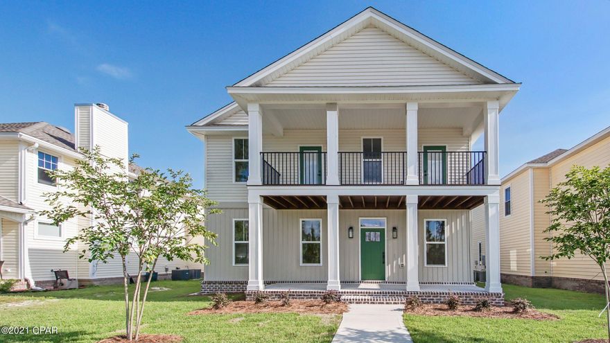 Beautiful new construction in one of the most sought after neighborhoods in Panama City. This home offers a spacious floor plan with 4 bedrroms 2.5 baths and a HUGE bonus room upstairs as well as a second living space on the second floor. This home has custom cabinets, quartz counter tops, upgraded fixtures, doors, flooring, Home faces a park. Neighborhood has open green spaces, pool and club house
