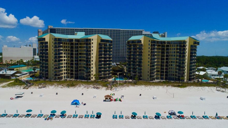 Gorgeous views await you with this 1bed/bath charming condo. With enough room to have family or friends come or a quiet getaway with that special someone. If you are looking for a fantastic rental this condo has been a great income producer year round. Come check it out, you WILL fall in love with it. Amenities include 3 pools - all gulf front with one heated, tennis courts, bar-b-que grills and an exercise room. Don't miss your chance to own this piece of Panama City charm RIGHT ON THE SAND.Location is everything and you can walk to Pineapple Willies for a bite to eat or Ripleys Believe It or Not, or Water Works. Famous Pier Park is 5 min down the road with shopping, eateries, and some of the best fishing on the planet at the pier. St Andrews State Park is 10 min from your doorstep.