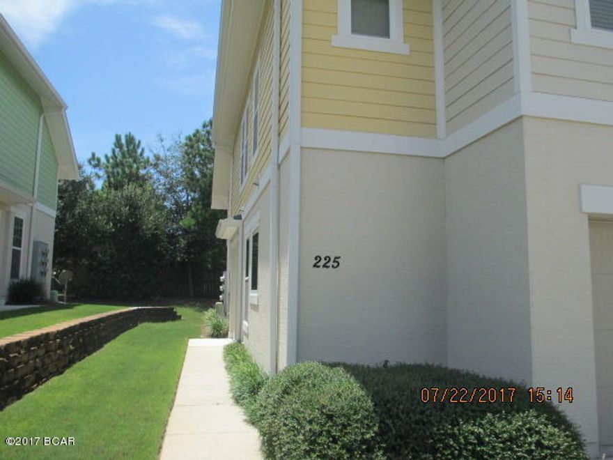 One owner home! Range, refrigerator, microwave, washer & dryer to remain! Desirable west end home. This is an end unit, 1st floor master bedroom.  All bedrooms have walk in closets. Granite counter tops. Whisper Dunes community amenities include a pool & cabana,walking paths & only 1 mile to the beautiful beach & a short 4 miles to Pier Park!