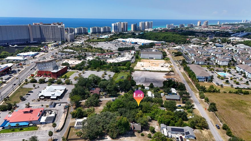 Your perfect new home build location on Panama City Beach! 1/3 of an acre off of a busy street with a dead end. Central to everything you need or want. Great location for rental as well.