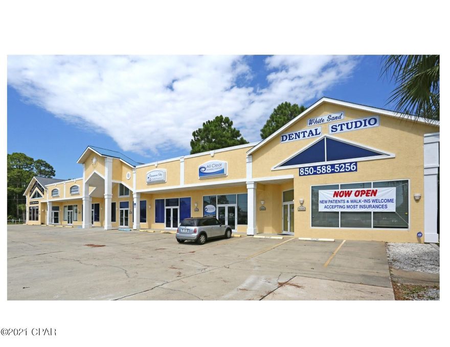 Nice small office available for lease in Lagoon Plaza on Thomas Drive.  Located at the corner of the Thomas Drive entrance to Bay Point.  Ready for occupancy May 1st.  Building and pylon signage available.