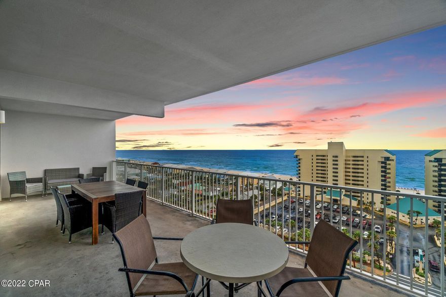 This spacious 3BR /3BA plus bunk area unit at Laketown Wharf Resort offers spectacular gulf views. Enjoy the sunsets from your oversized balcony.  Excellent investment opportunity for those seeking short-term rental. Just steps away from the World's Most Beautiful White-Sand Beaches, shopping, dining & entertainment. Laketown Wharf Resort offers fantastic amenities: a fitness center, five refreshing pools, a large freshwater lake, and 52,000 sq. ft. of lakefront boardwalk.  All measurements are approximate and should be verified.