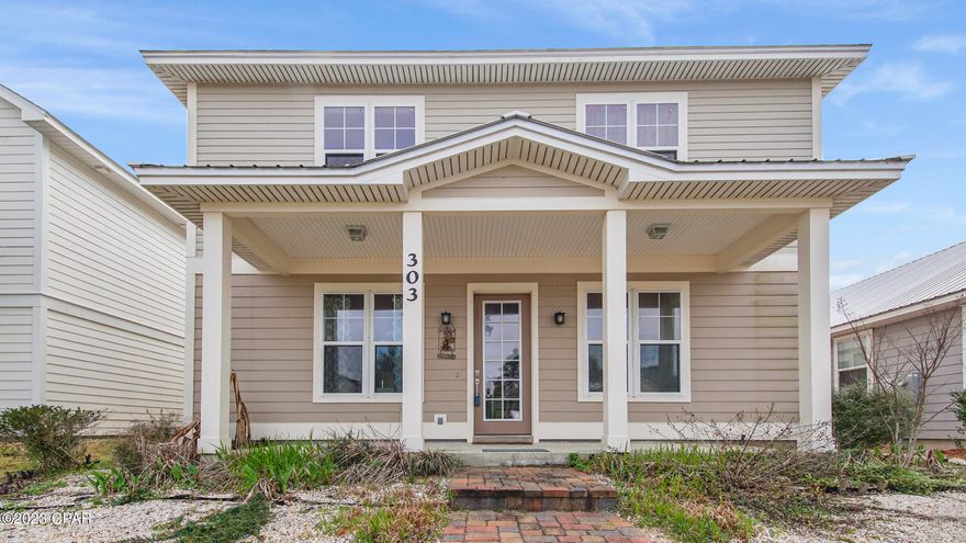 Beautiful 4 Bed 3 Bath home in sought after Turtle Cove on West end of Panama City Beach. Granite countertops, Gas Range, Detailed wood trim throughout. Hardwood and tile floors. Gas fireplace.  Brick paver driveway, Covered back porch. Hardi Plank Siding, 2 lots away from Community clubhouse,  pool and fitness center. Across the street from water. Must See to Really Appreciate!