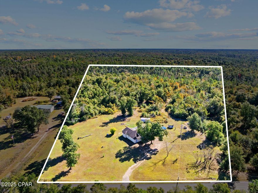 CURRENTLY UNDER CONTRACT, SELLER WILL CONSIDER BACKUP OFFERS Welcome to your very own piece of 'country living'! This dream home sits on 10 acres with a creek and is one of a kind. 3 bedroom/ 2 bathroom, split floor plan featuring a covered front and back patio, 2 spacious living rooms, and more. The LARGE kitchen offers a breakfast bar, island with secondary sink, stainless steel appliances and gas stove. The laundry room has extra storage and cabinetry/counter space. Secondary bedrooms and full guest bathroom have a tiled shower with glass door. Master bedroom and en suite features a walk-in closet with built in shelving, tiled shower, and vaulted ceiling. Call to schedule your private showing today! All Measurements approx. buyer to verify if important.