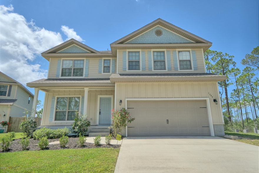 Back on the Market, buyer withdrew for personal issues.   4 bedroom 3 1/2 bath home with a bonus room!    First floor Master with its own en suite, double vanity and tiled shower. Master has trey ceilings, nice sized and a large walk in closet. Kitchen has stainless appliances, granite counter tops and a breakfast bar.  There is a screened in porch just off the dining area, great for enjoying the water views and not getting bothered by bugs. Up stairs at the top of the landing is a huge bonus room with two bedrooms off to the left and another on the right. Full bath on one side and a Jack-n-jill bath  between two of the bedrooms.  This is a great location and close to Tyndall AF