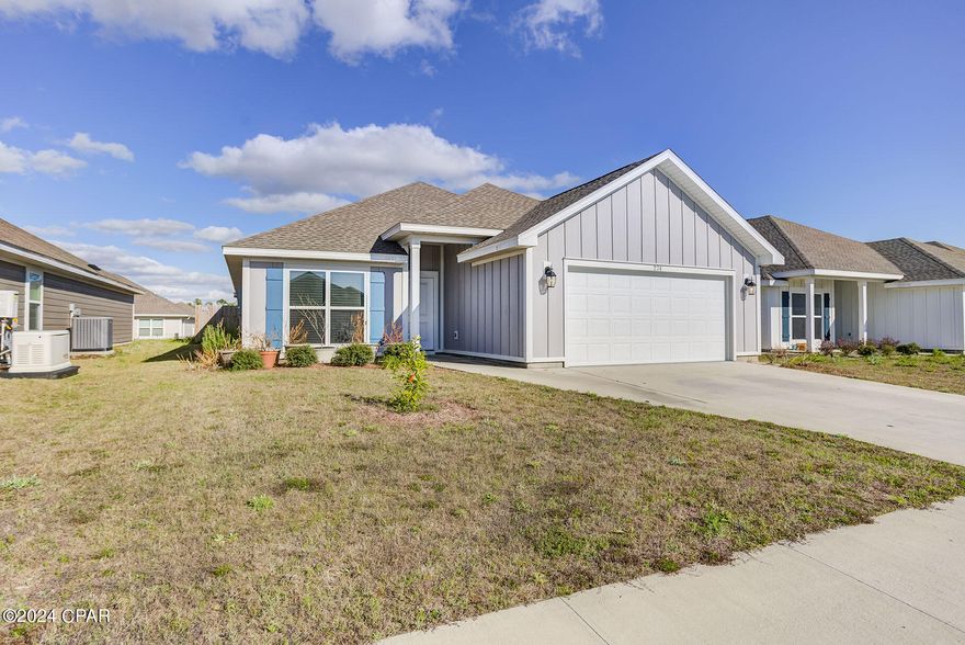 274 Bayou Bend Lane, with an assumable 4.375% mortgage, is a new construction gem that stands out from the rest. Unlike other brand-new homes that require finishing touches, this one is move-in ready! With 4 bedrooms, 2 baths, and 1,921 square feet, it strikes the perfect balance between modern elegance and practicality. Enjoy dual vanities and walk-in closet featured in the Master Bathroom. Don't forget the tankless water heater, for instant hot water.
The 10' high ceilings create an airy feel, while the luxury vinyl plank floors add both style and durability. The granite countertops in the kitchen and bathrooms exude sophistication. A fenced-in yard is a bonus for families with pets or anyone who values privacy and security.
Located near shopping centers, parks, schools, and Tyndall Air Force Base, this home offers immediate enjoyment. Skip the wait and start living your best life at 274 Bayou Bend Lane! Contact me for a private showing.