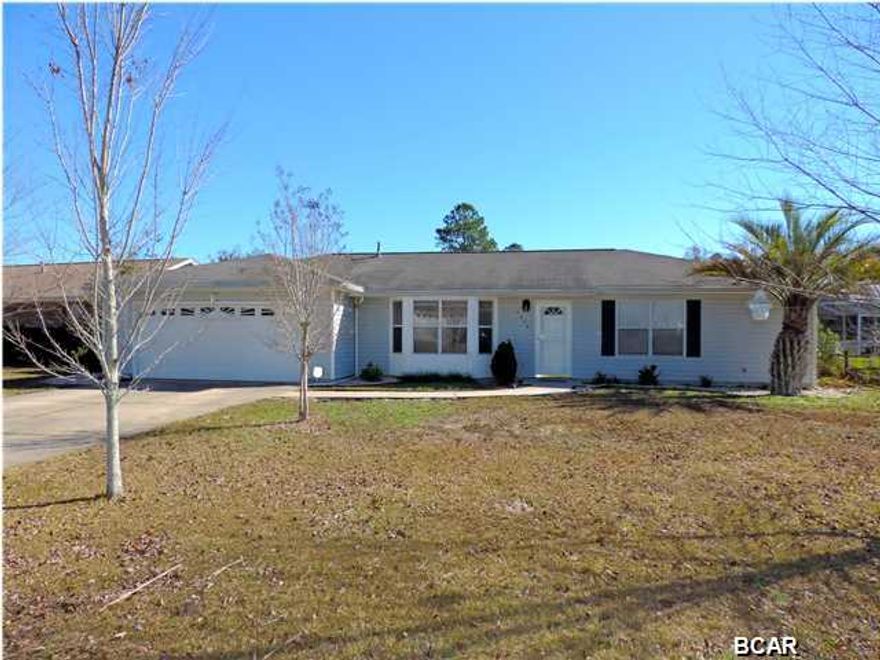 Nice sized home with a large in ground pool! This home has an open floor plan with built ins in the living room, solid surface counter tops in the kitchen and a wonderful sunroom you can sit and watch everyone play in the pool from. Bedrooms are very well sized with one bedroom separate from the others with a sitting room attached that is currently being used as a teenage get away. This room has two closets one is a very large walk in. The second bath is located just next to this room, can be used for a second master if needed. The master has a walk in closet and a hollywood bathroom. The Laundry closet is located inside the 1/2 bath, don't miss it. Other bedroom has a very large walk in closet also, lots of storage in this home. The large backyard also has a screened in patio, great