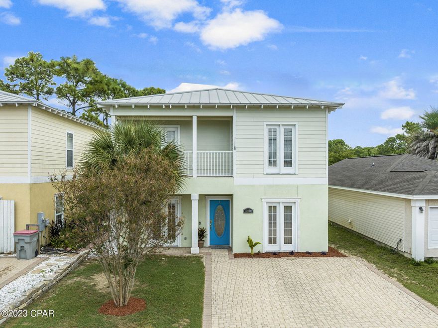 'CURRENTLY UNDER CONTRACT, SELLER WILL CONSIDER BACKUP OFFERS.' Welcome to your dream beach home with inground pool in Panama City Beach, FL! NO HOA. This beautiful 3BR/3BA is now available for sale. Located just a short distance from beach access 45, this 2-story home boasts tall ceilings and an open concept floor plan, creating a spacious and inviting atmosphere. The kitchen features granite countertops, stainless appliances and expansive storage and countertop space with a breakfast bar. The second-floor master bedroom features a private balcony, perfect for enjoying the warm Florida breeze. The master suite also includes a walk-in closet and a tile shower in the ensuite bathroom, complete with double vanities. The third bedroom also comes with its own ensuite bathroom, providing convenience and privacy for all. Enjoy the convenience of a flex space for home office at the top of the stairs overlooking the living room. Relax and unwind in the master whirlpool tub or take a dip in the inground pool surrounded by a screened enclosure. The fenced backyard offers additional privacy and security. With a metal roof and freshly painted exterior, this home exudes charm and curb appeal. Additionally, the first floor includes a bedroom and full bath, providing flexibility and convenience. Don't miss out on the opportunity to call this stunning home yours. Contact us today to schedule a viewing and experience the best of Panama City Beach living! *No Short Term Rentals Allowed.