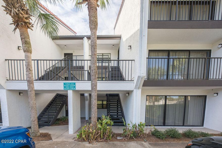 Hard to find three bedroom, three bath, Beach View Golf Villa at Edgewater Beach and Golf Resort in Panama City Beach, Florida. Arguably the best located 3/3 Villa in Edgewater Beach Resort. Second floor, so no foot traffic past your windows and doors. Corner unit next to Beach Access #42, so you can have your feet in the sand in less than a one minute walk from your front door! Nicely updated kitchen and baths. Tastefully furnished and decorated – the pictures speak for themselves! Sit on your balcony and enjoy the beach view while still taking in all of the action on the Miracle Mile. Note: The city has begun removing utility poles and burying the power lines on Front Beach Road. The utilities in front of this unit are scheduled for removal so the view will be even better! Edgewater features tropical heated pools, hot tubs, sun decks and beach access. Visit the restaurant, poolside bar, market, pizza shop.  Kids Club features splash pad, activities and events. At the Club owners play UNLIMITED golf, pickle ball, tennis and shuffleboard. Stay beach ready at the fitness center.
Unit was appraised 1/2022 and is listed at the appraised price for a quick and fair sale.