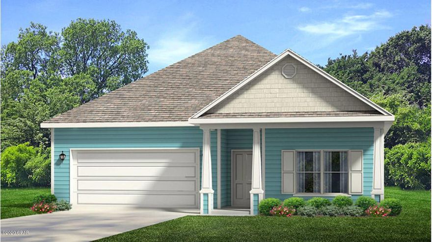 As you enter the Rhett you will find LVP flooring throughout the common and wet areas of this home with carpet in the bedrooms. The kitchen is open

and spacious with beautiful cabinetry, granite countertops and a center island with stainless steel sink. Stainless steel appliances include smooth top stove,

microwave and dishwasher. The living room has trey ceilings as well as the Master bedroom. Just off the dining area is a covered porch perfect for outdoor dining

or enjoying the evenings. 9' ceilings throughout this home, quality paint on walls and brushed nickel hardware. This home is being constructed with the Zip Sheathing system, providing greater protection than a traditional housewrap from damages due to wind, rain, and extreme weather. A standard Smart Home package includes a KwikSet keyless entry, Skybell doorbell, automated front porch lighting, an Echo
Dot device, and Quolsys touch panel which can be integrated to control your lighting, thermostat, front door and so much more.
A builder 10 year structural warranty is also included.

Pictures, photographs, floor plans, elevations, features, colors and sizes are approximate for illustration purposes only and will vary from the homes as built. Home and community information including pricing, included features, terms, availability and amenities are subject to change and prior sale at any time without notice or obligation. For Move-In/Completion Estimates: Ready dates are estimates only. Timing of completion of construction and buyer move-in are subject to contingencies contained in home purchase agreement and governing jurisdictions issuance of a certificate of occupancy, and may change due to forces majeures and other delays or disruptions outside the reasonable control of the Builder.