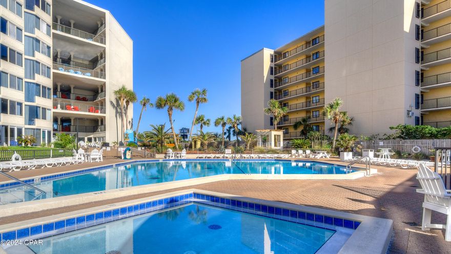Looking to get into the Condo rental business for under $300,000? Here's your chance!  These condos are rental machines with gross revenue of up to $35,000 annually. Still one of the lowest HOA fees on the Beach, this studio has a great view of the Gulf and the facility has great ammenities including a huge pool, a gameroom, laundry facilitios, shuffleboard, cornhole & several decks that are perfect for beautiful Panama City Beach Sunsets! Great HOA and management keeps the property neat, clean and updated. All utilities except electricity are included in HOA fees! Very easy show.