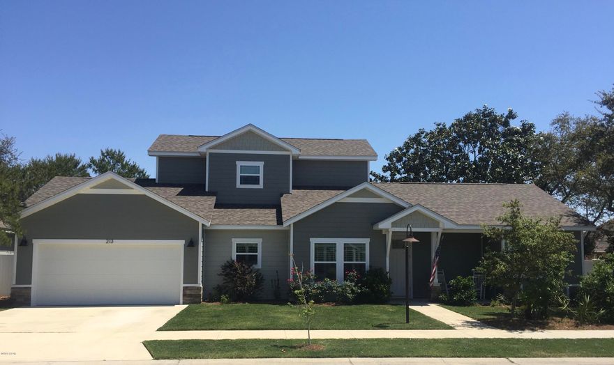 A gorgeous, like new home in gated subdivision, just a few minutes walk, from the Gulf of Mexico.  This home boasts marble/granite counters, modern tile floors, plantation blinds and high-end finishes.  The master bedroom suite, with luxurious full bath and walk-in closet is on the first floor.  Matching secondary bedrooms upstairs, with bath in between, is perfect for friends or family.  The back yard is spacious and great for entertaining or bbq's after a day at the beach, which is within walking distance.  This community features underground utilities, has a beautifully maintained swimming pool, is quiet, and is perfect for those who want to be close to the beach, but prefers privacy, with only 24 homes in this unique, gated neighborhood, centrally located in Panama City Beach.