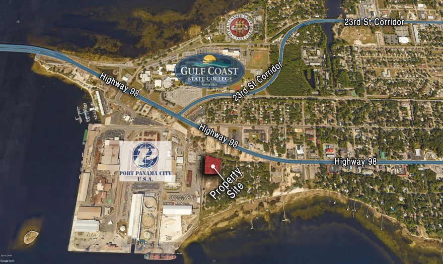 +/-2.08 acre property on same street as Port of Panama City gate (located at NW corner of property. High and dry with all utilities available on site. Location is perfect for port-related uses (logistics, warehouse, light industrial, etc.). Also conforming to multi-family residential with a current zoning of Urban Residential allowing 10 units per acre.